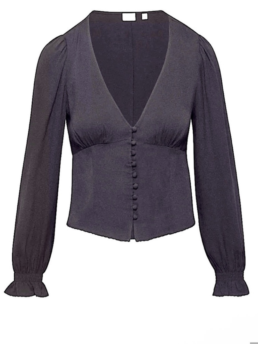 Wilfred | Bustier Button Front Blouse - Black